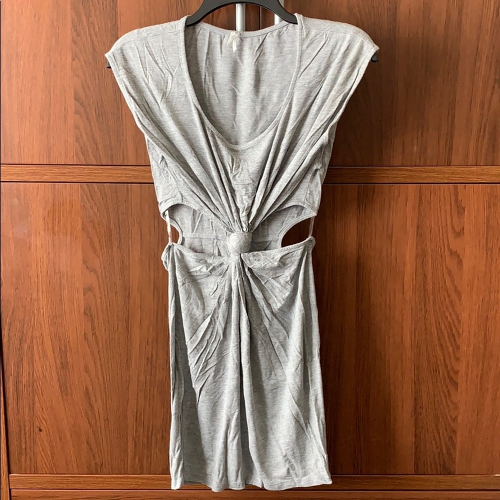 Cute jersey mini dress with mid cut outs